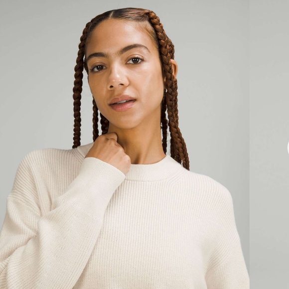 lululemon athletica Cream Merino Wool-Blend Crewneck Sweater - Picture 5 of 16